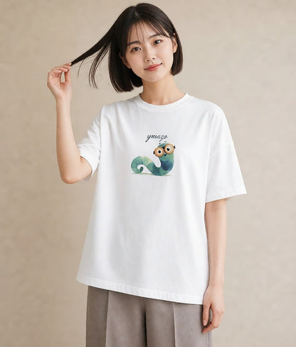デザインTシャツ レディース チンアナゴ 海の生き物 海 イラスト 旅行コーデ 秋コーデ おしゃれギフト 白T