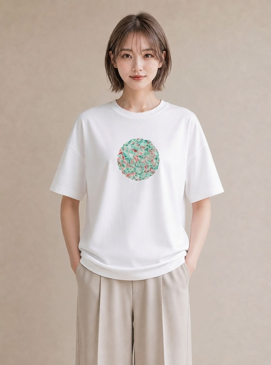 デザインTシャツ レディース 魚座 星空 宇宙 イラスト 北欧風 親子 20代 白T