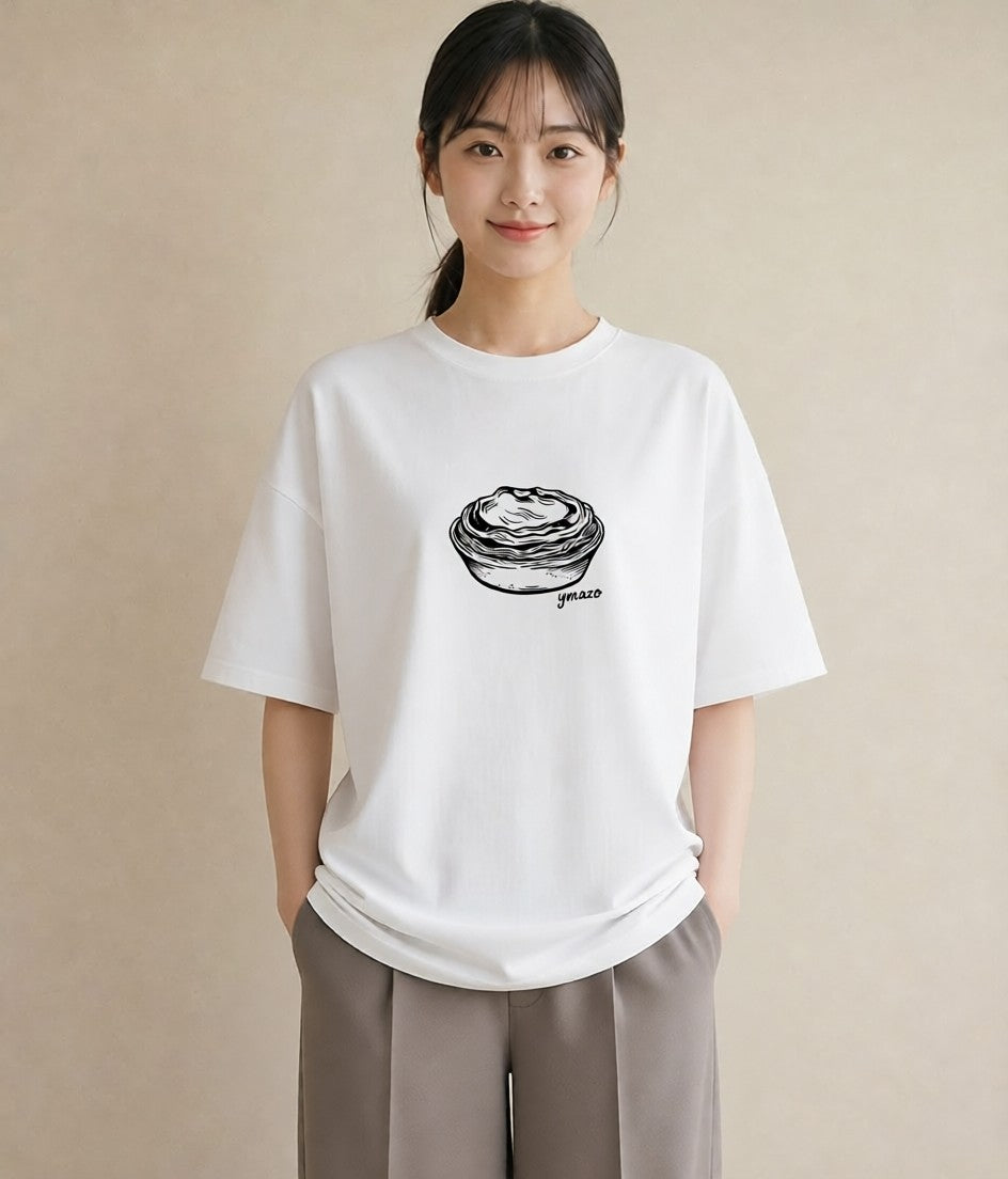 グラフィックTシャツ レディース スイーツ お菓子 デザート イラスト きれいめカジュアル 普段着 週末コーデ 白T