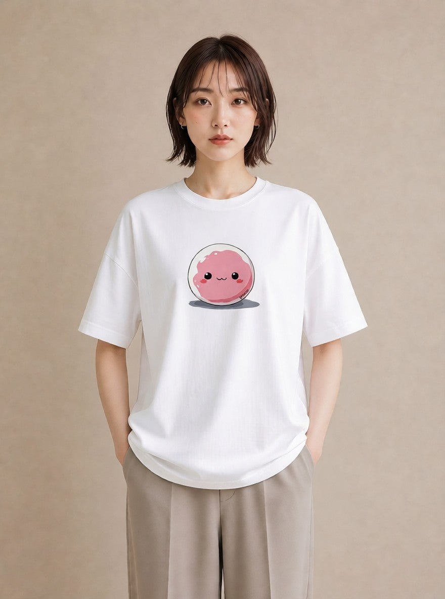 Tシャツ レディース だんご 食べ物 フード イラスト お洒落 夏コーデ 通学 白T