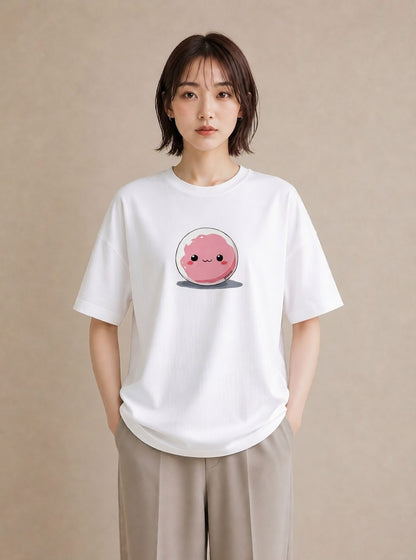 Tシャツ レディース だんご 食べ物 フード イラスト お洒落 夏コーデ 通学 白T