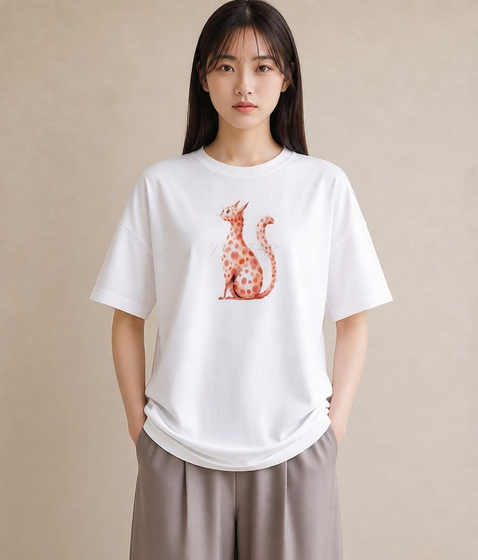 半袖Tシャツ レディース 猫の手 猫 ねこ イラスト 北欧風 誕生日プレゼント 綿100 白T