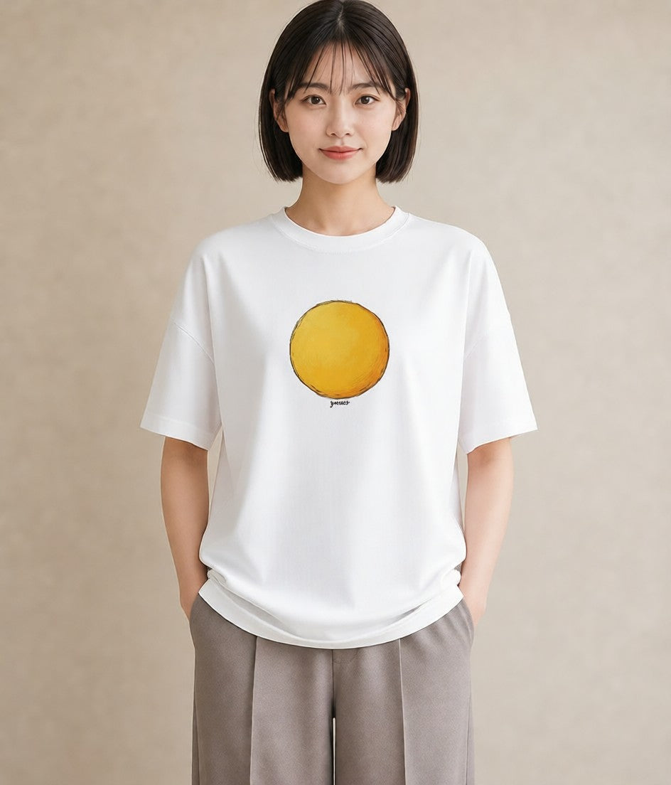 デザインTシャツ レディース 太陽 星空 宇宙 イラスト シンプル 通勤 在宅 白T