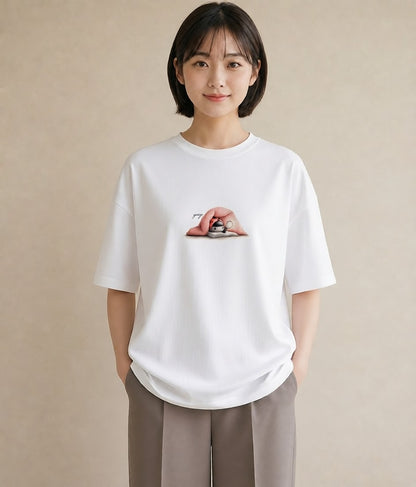 半袖Tシャツ レディース てんとう虫 昆虫 虫 イラスト アート風 姉妹 送別ギフト 白T