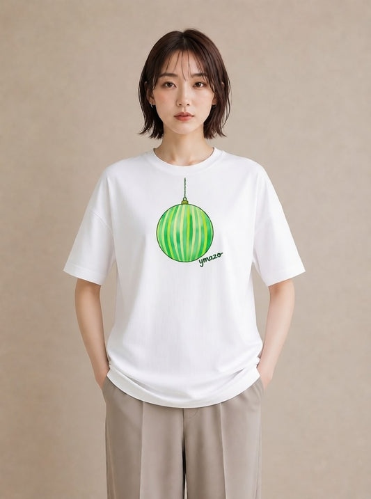 プリントTシャツ レディース 風鈴 ガラス 夏 ナチュラル アンティーク イラスト 抜け感 母の日 ビーチ 白T