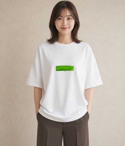 半袖Tシャツ レディース 芝生 植物 ボタニカル イラスト 上品 旅行用 海 白T