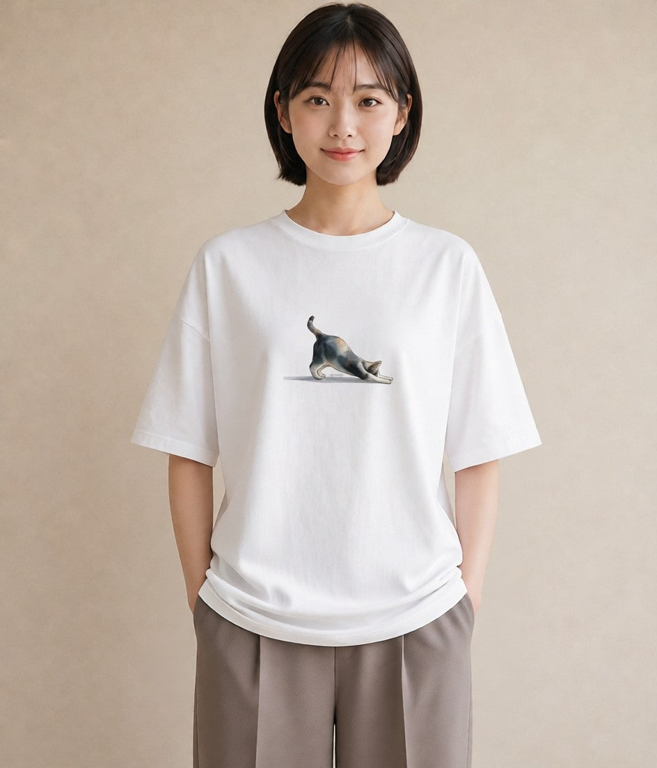 デザインTシャツ レディース 猫の手 猫 ねこ イラスト ポップ 女性 旅行用 白T