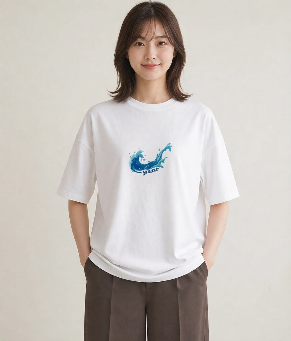 Tシャツ レディース 海 星空 宇宙 イラスト きれいめ 旅行 母娘コーデ 白T