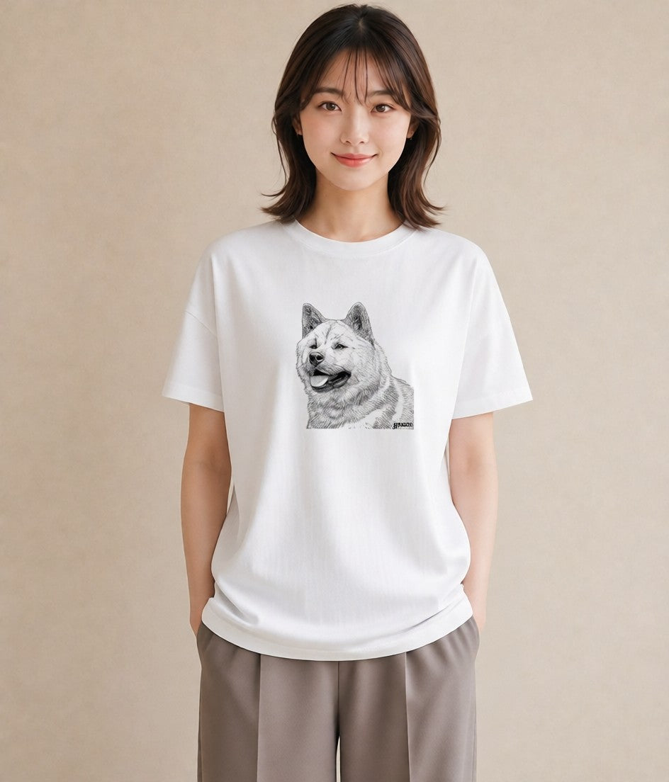 Tシャツ レディース 柴犬 しばいぬ 犬 いぬ イラスト 女性向けギフト 散歩 白T
