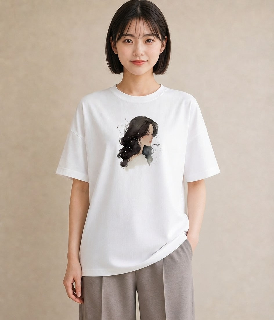Tシャツ レディース 魚座 星空 宇宙 イラスト 親子 20代 白T