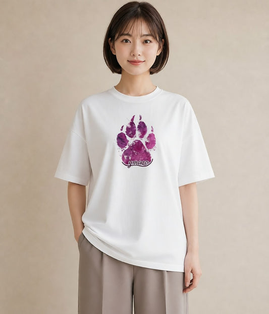 Tシャツ レディース 猫の手 猫 ねこ イラスト 抜け感 女子会 お揃い 白T