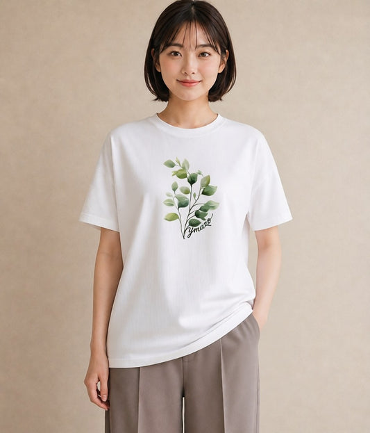 Tシャツ レディース 観葉植物 植物 ボタニカル イラスト モード ビーチ デイリーウェア 白T