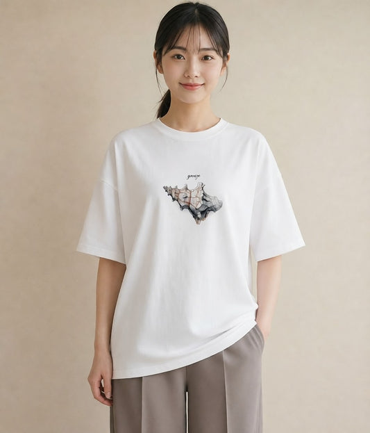 Tシャツ レディース かたつむり 昆虫 虫 イラスト 普段使い ホワイトデー 春服 白T