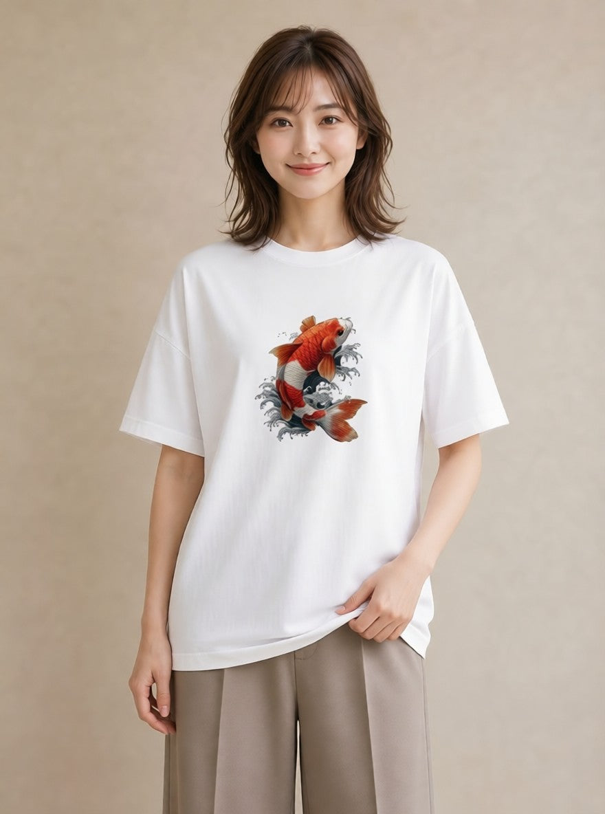 Tシャツ レディース たい焼き 食べ物 フード イラスト 部屋着 女性向けギフト 白T