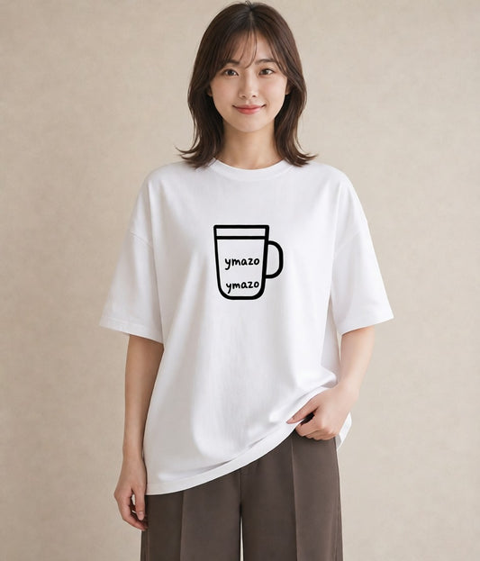 プリントTシャツ レディース コーヒー カフェ 珈琲 イラスト シンプル 女子会 お揃い 白T