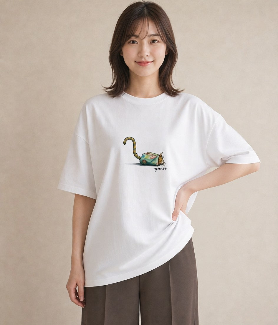 半袖Tシャツ レディース 猫好き 猫 ねこ イラスト レトロ ミセス 春コーデ 白T