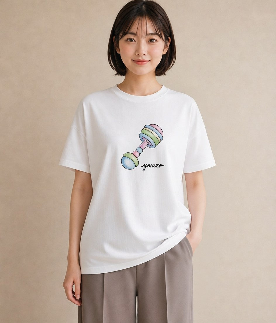 デザインTシャツ レディース 風鈴 ガラス 夏 ナチュラル アンティーク イラスト 通勤 在宅 白T
