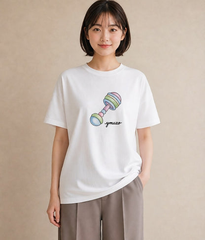 デザインTシャツ レディース 風鈴 ガラス 夏 ナチュラル アンティーク イラスト 通勤 在宅 白T