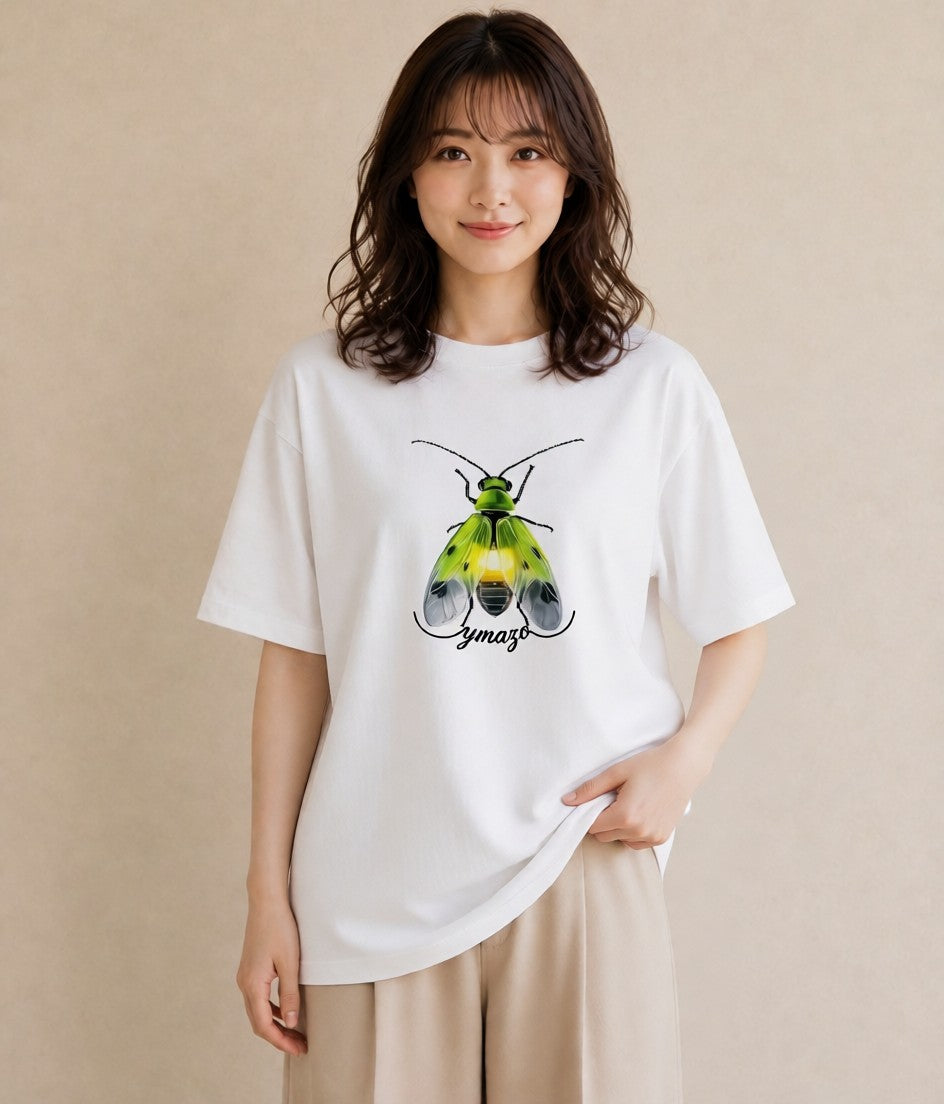 プリントTシャツ レディース クワガタ 昆虫 虫 イラスト 女性 旅行用 白T