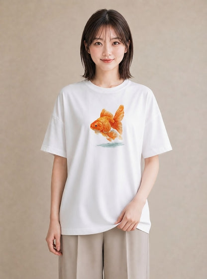 デザインTシャツ レディース カクレクマノミ 海の生き物 海 イラスト ゆるコーデ 休日 ペアコーデ 白T