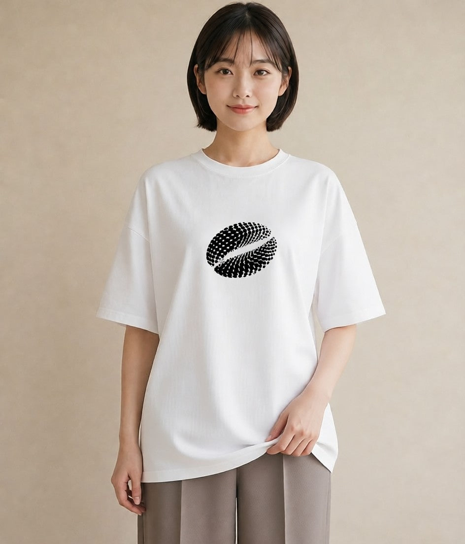 グラフィックTシャツ レディース カフェ カフェロゴ ロゴ イラスト 旅行コーデ 帰省 ラフ 白T