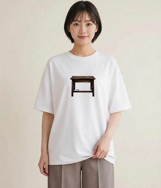 プリントTシャツ レディース 桟橋 水辺 波止場 ナチュラル アンティーク イラスト ガーリー 買い物 夏コーデ 白T