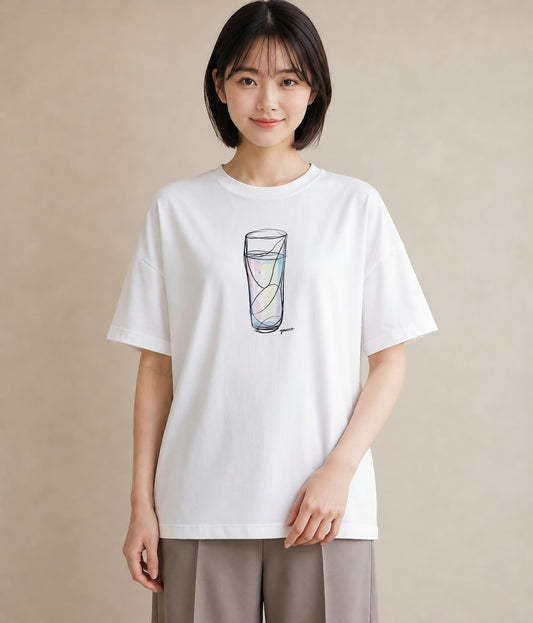 Tシャツ レディース コーヒー カフェ 珈琲 イラスト モード デート 帰省 白T