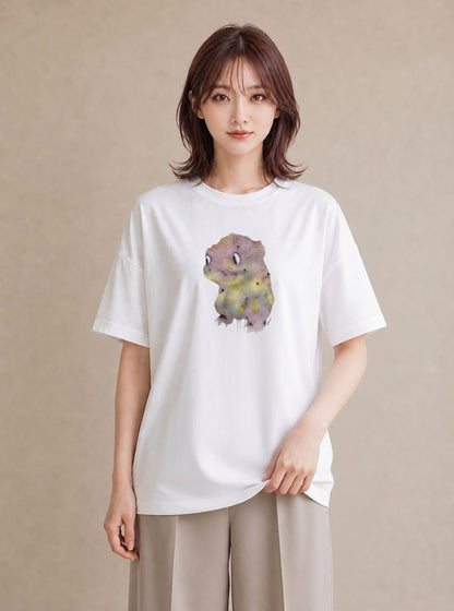Tシャツ レディース ゴマフアザラシ 動物 アニマル イラスト シンプル 社会人 女性 白T