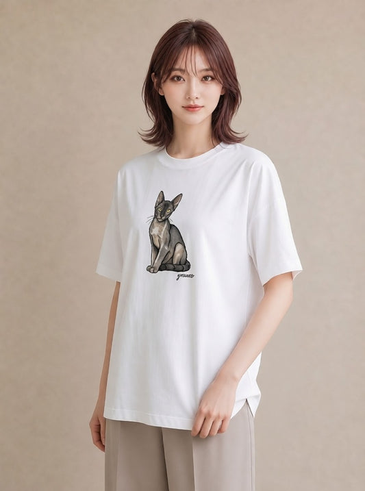 Tシャツ レディース 靴下猫 猫 ねこ イラスト 普段使い 旅行 母娘コーデ 白T
