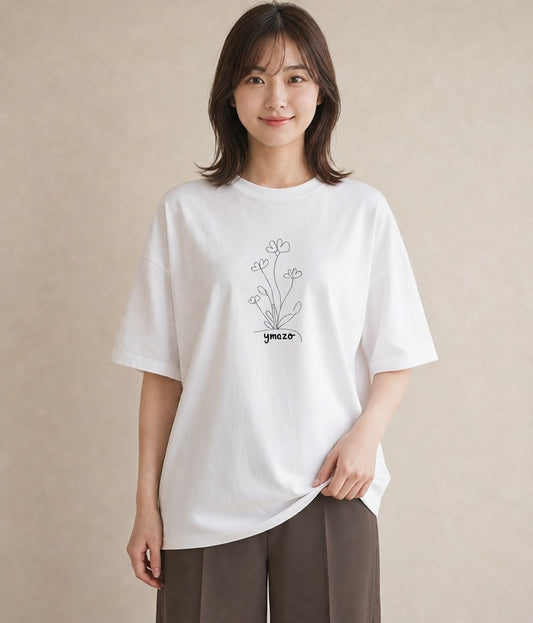 プリントTシャツ レディース 観葉植物 ボタニカル 植物 イラスト ラフカジュアル 女子会 お揃い 白T