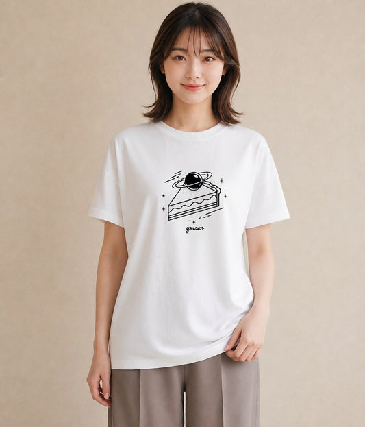 半袖Tシャツ レディース スイーツ お菓子 デザート イラスト ラフ 親子 20代 白T