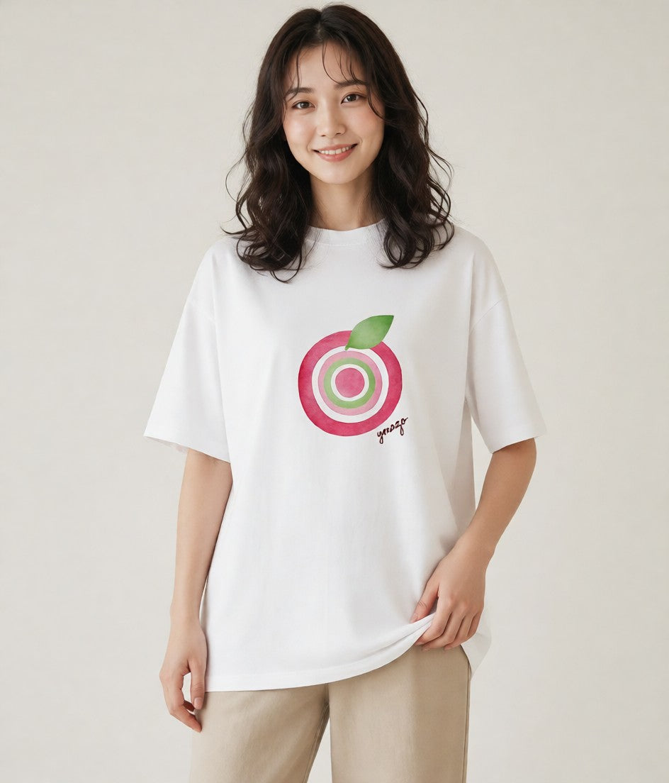 グラフィックTシャツ レディース メロン 食べ物 フード イラスト 北欧風 敬老の日 ホワイトデー 白T