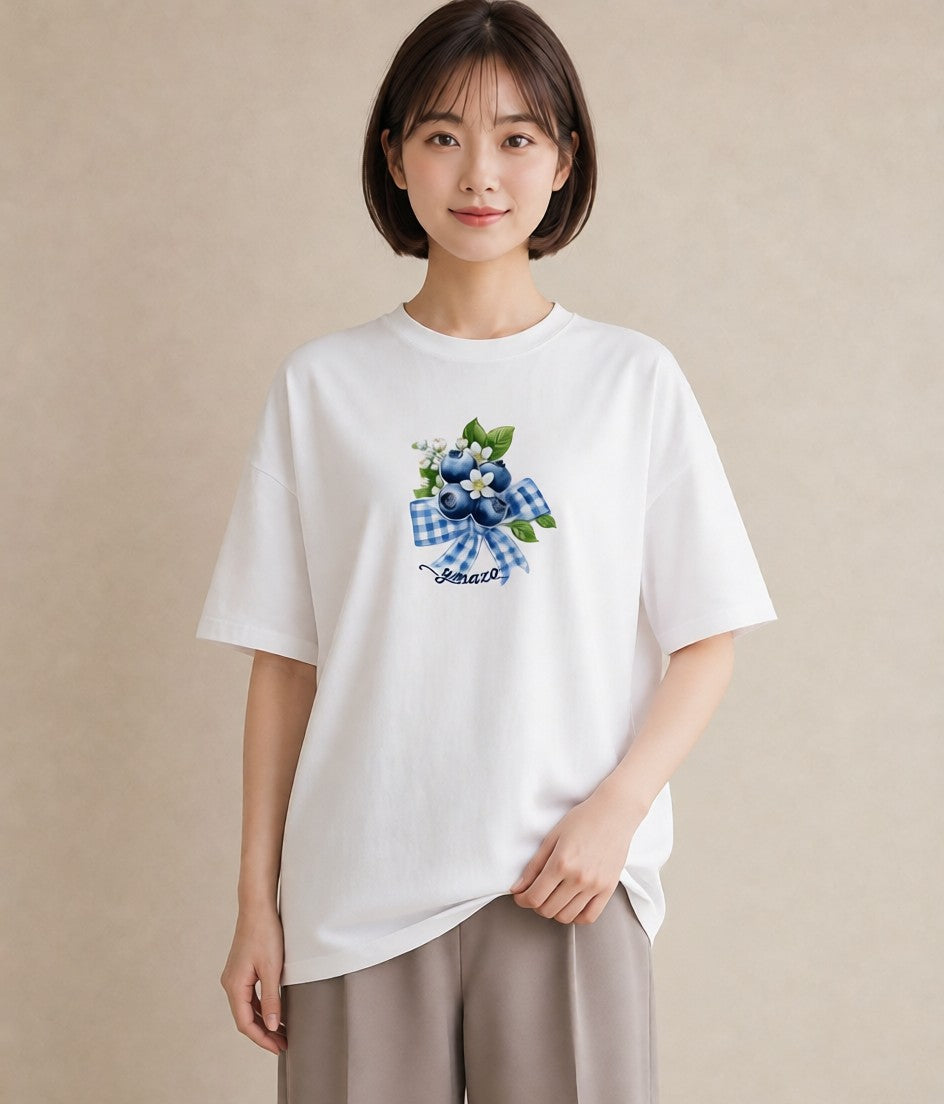 半袖Tシャツ レディース 木の実 植物 ボタニカル イラスト クリスマス 旅行 白T