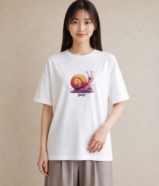 プリントTシャツ レディース ヤドカリ 海の生き物 海 イラスト 北欧風 姉妹 送別ギフト 白T