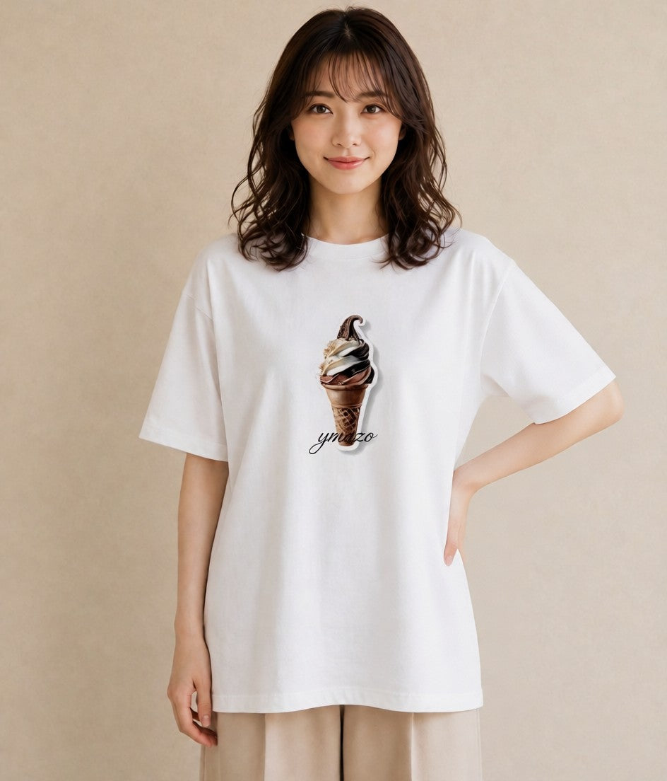 グラフィックTシャツ レディース マカロン 食べ物 フード イラスト こなれ感 旅行 母娘コーデ 白T