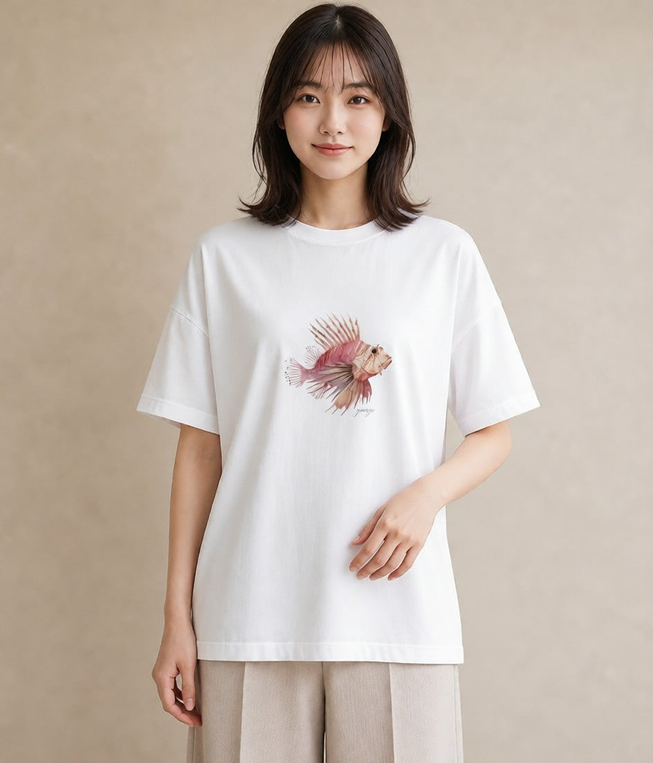 Tシャツ レディース マンボウ 海の生き物 海 イラスト 旅行コーデ 旅行 母娘コーデ 白T