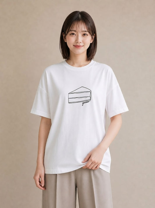 半袖Tシャツ レディース スイーツ お菓子 デザート イラスト レトロ デート 帰省 白T