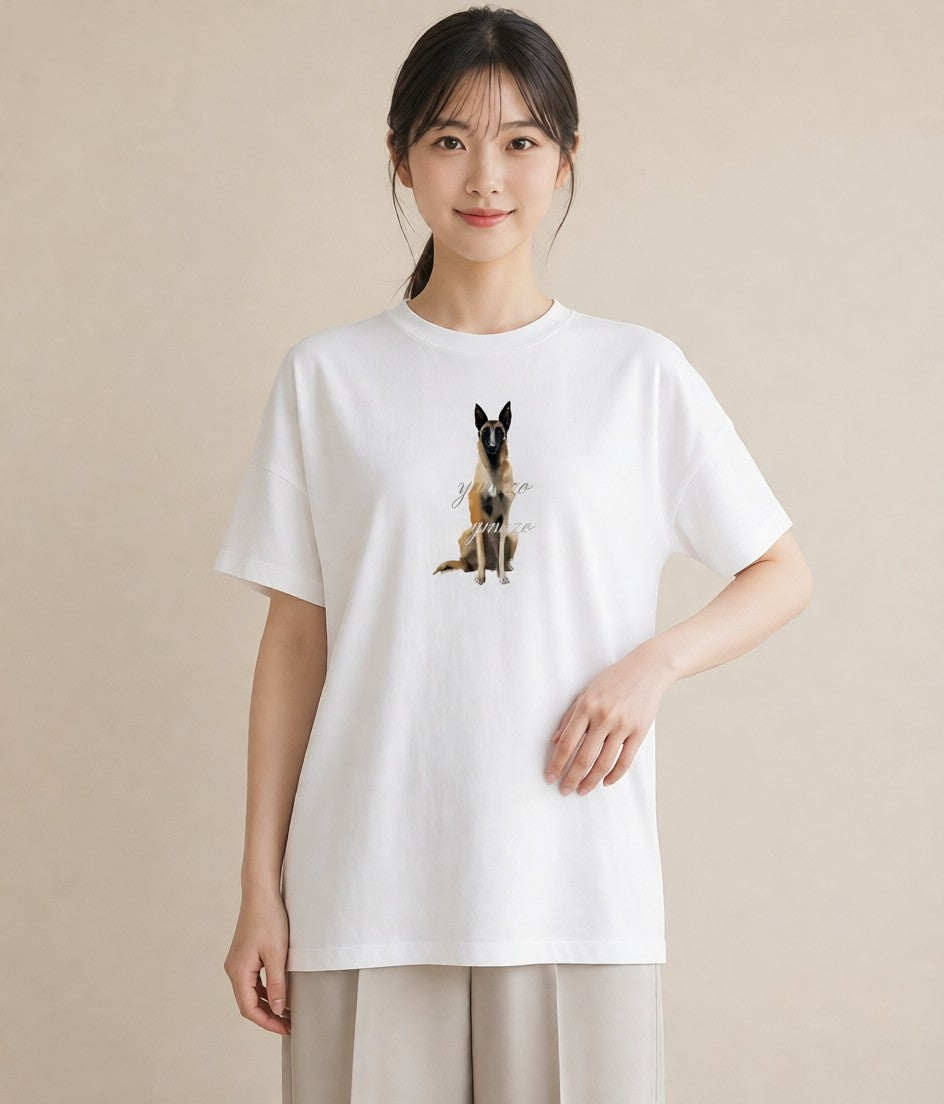 デザインTシャツ レディース 保護犬 犬 いぬ イラスト ゆるコーデ 春コーデ 姉妹 白T