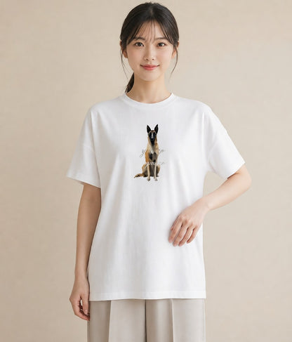 デザインTシャツ レディース 保護犬 犬 いぬ イラスト ゆるコーデ 春コーデ 姉妹 白T