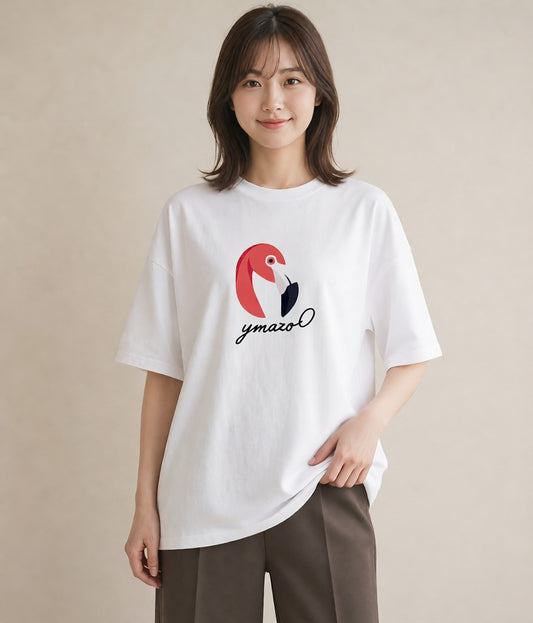 グラフィックTシャツ レディース 折り鶴 折り紙 ナチュラル アンティーク イラスト きれいめ 散歩 お出かけ 白T