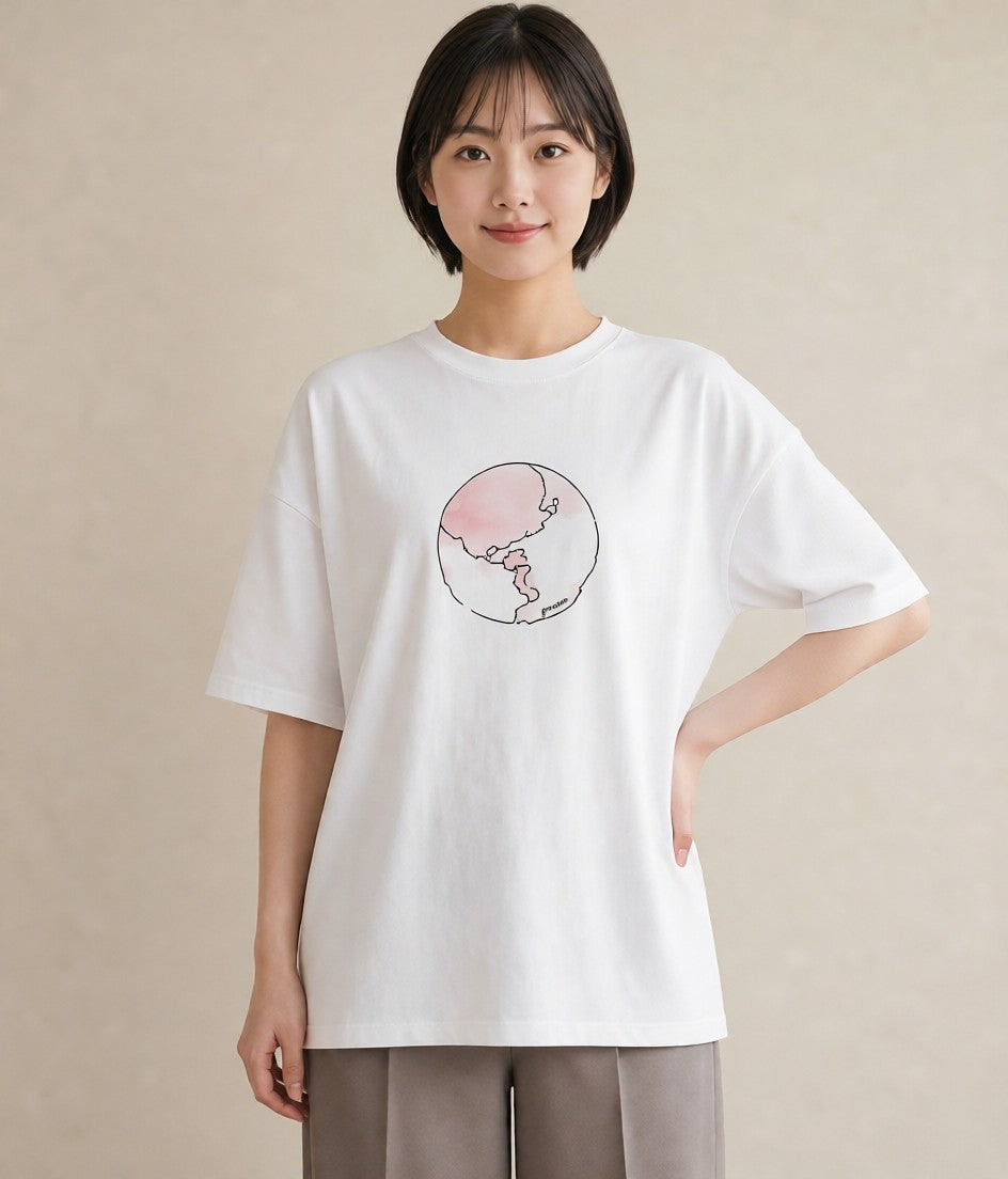グラフィックTシャツ レディース 蟹座 星空 宇宙 イラスト モード 自分用 ルームウェア 白T