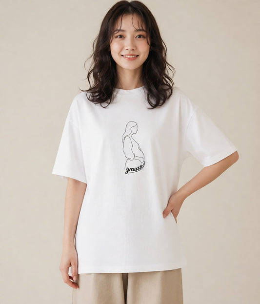 デザインTシャツ レディース 女の子 ガール 後ろ姿 イラスト 秋コーデ おしゃれギフト 白T