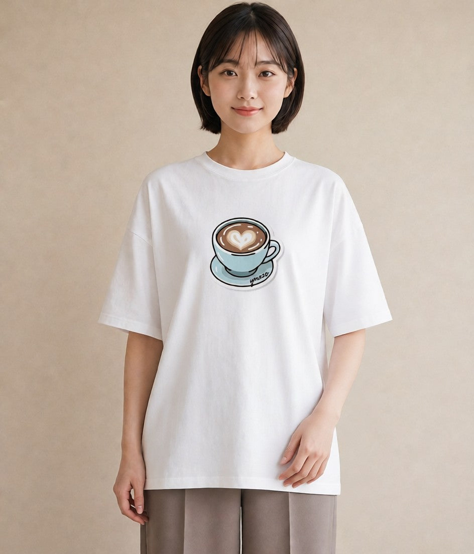 グラフィックTシャツ レディース エスプレッソ 食べ物 フード イラスト 可愛い デート 帰省 白T