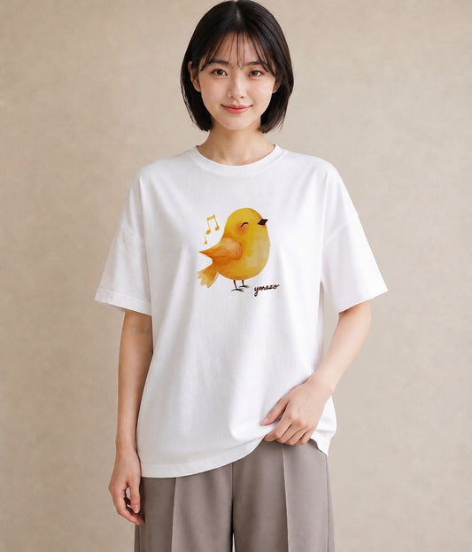 半袖Tシャツ レディース ひよこ 動物 アニマル イラスト 淡色 敬老の日 ホワイトデー 白T