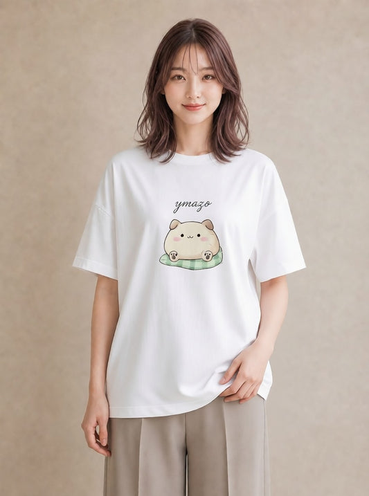 半袖Tシャツ レディース ニャンコ 猫 ねこ イラスト ボタニカル 週末コーデ 敬老の日 白T