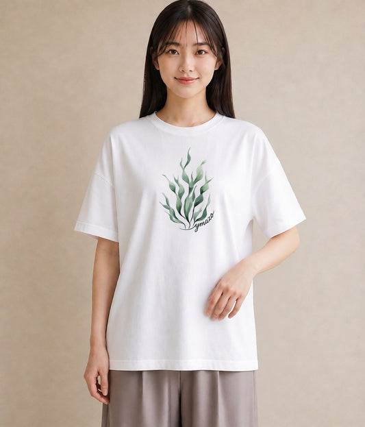 デザインTシャツ レディース 芝生 植物 ボタニカル イラスト レトロ 女性 旅行用 白T