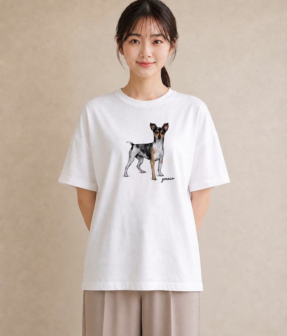Tシャツ レディース ジャックラッセルテリア 犬 いぬ イラスト 個性的 公園 ママ 白T
