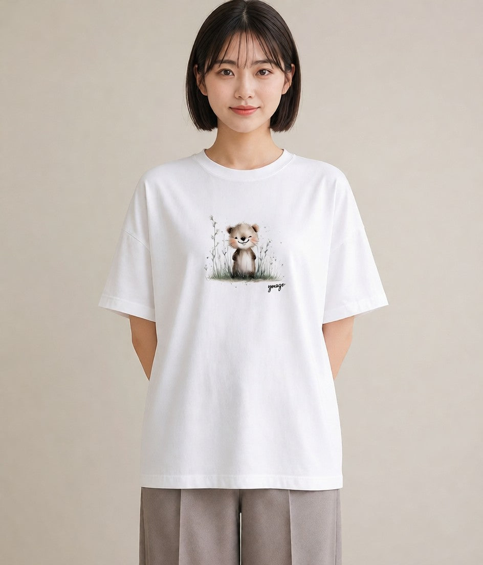 デザインTシャツ レディース ハムスター ペット 動物 イラスト 可愛い 友達ギフト 部屋着 白T