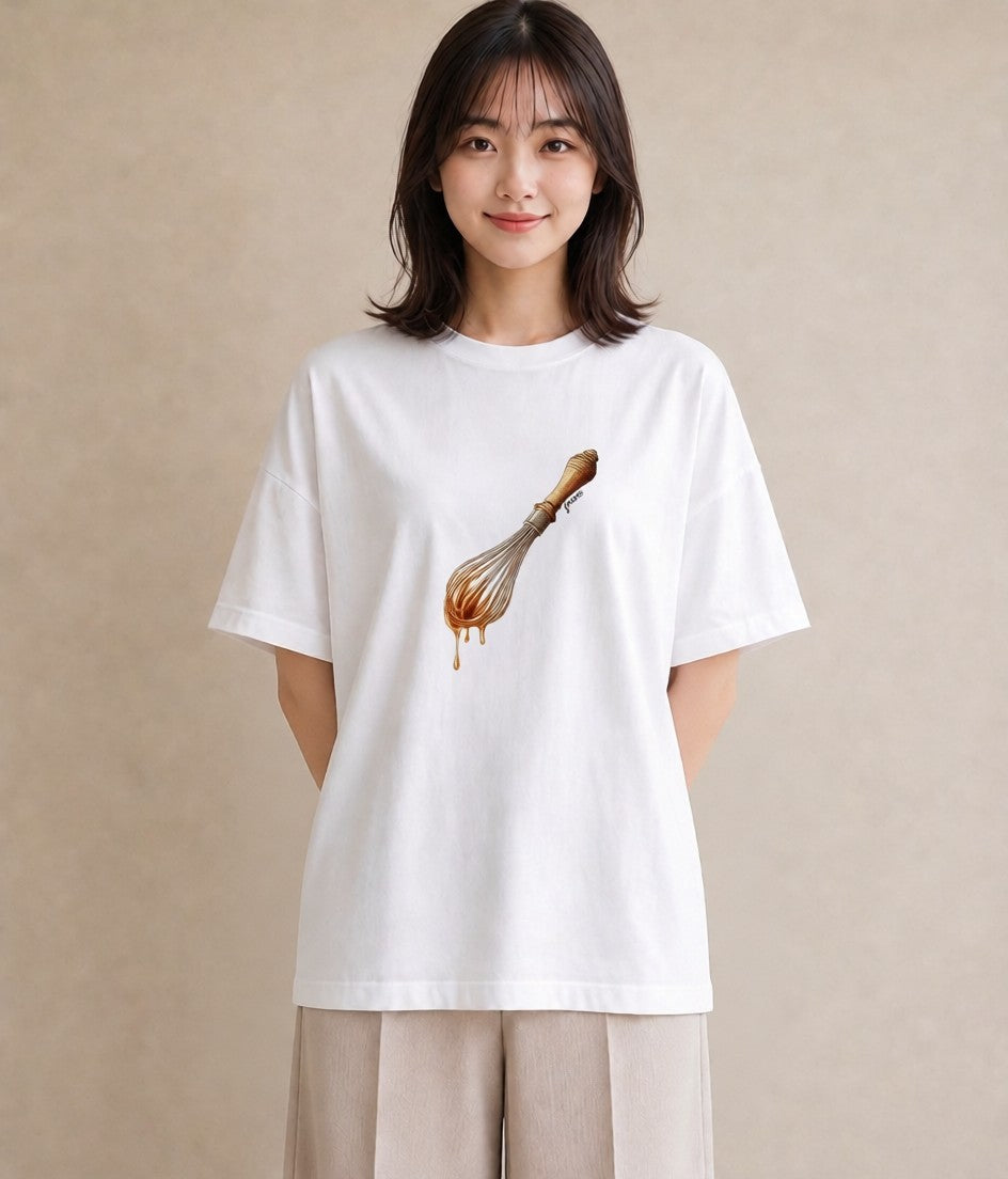プリントTシャツ レディース はちみつ 食べ物 フード イラスト 旅行コーデ 親子 20代 白T