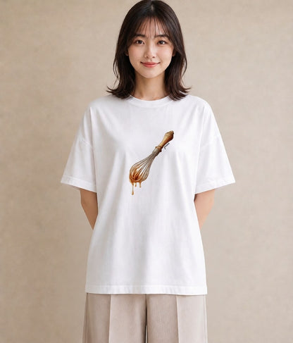 プリントTシャツ レディース はちみつ 食べ物 フード イラスト 旅行コーデ 親子 20代 白T